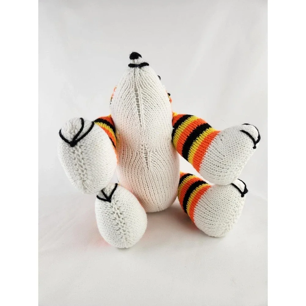 CROCHETED handmade knitted Chunky‎ Knit tiger cub Calico Cat Striped Bear plush